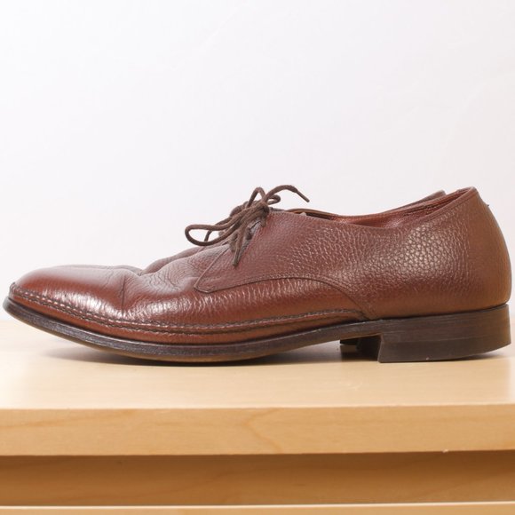 VTG Dack's Round-toe Derby Men's Shoe 9.5 E Brown ๐จ๐ฆ Prairie Oxhide VGUC - Picture 2 of 8